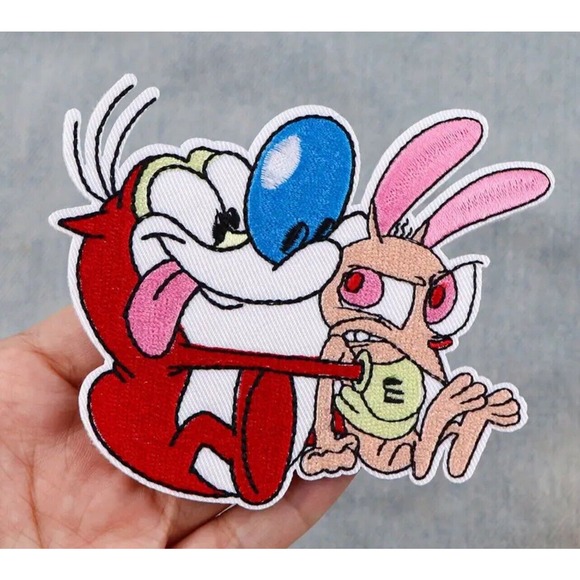 🔥 4” The Ren And Stimpy Show Cute Cartoon Characters Embroidered Iron On Patch - Picture 4 of 6